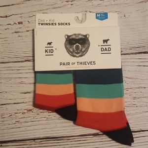 ❤Dad & Kid Twinsies Striped Socks